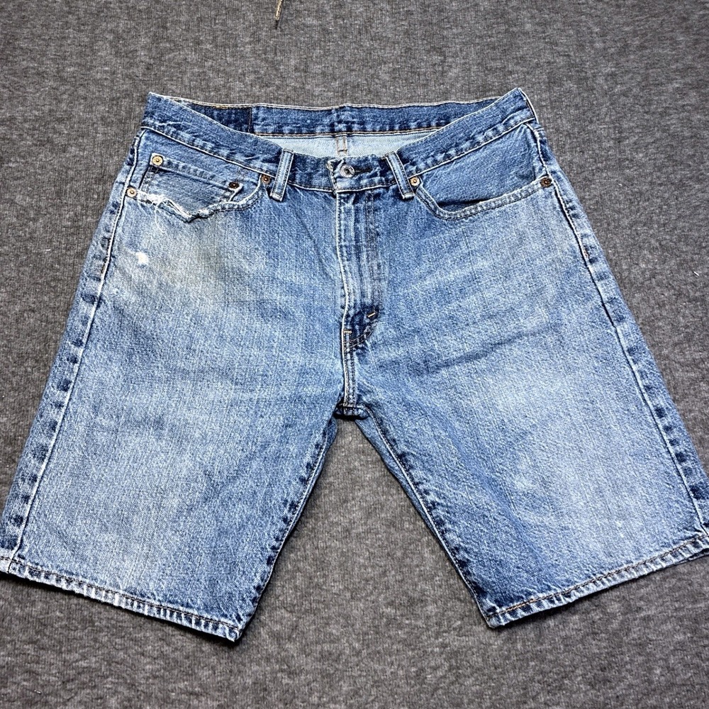 Levis 505 Shorts Men‎ 34 Regular Straight Denim Workwear Outdoors Pockets Y2K